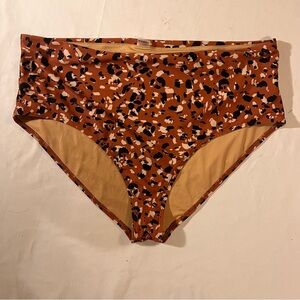 Old Navy sz 2X Leopard Print High-Waisted Bikini Bottoms